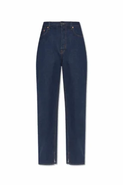 Gucci NAVY BLUE Jeans with slit on the legs