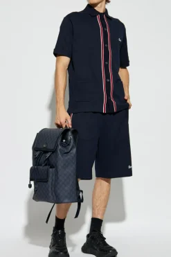 Gucci NAVY BLUE Logo shorts