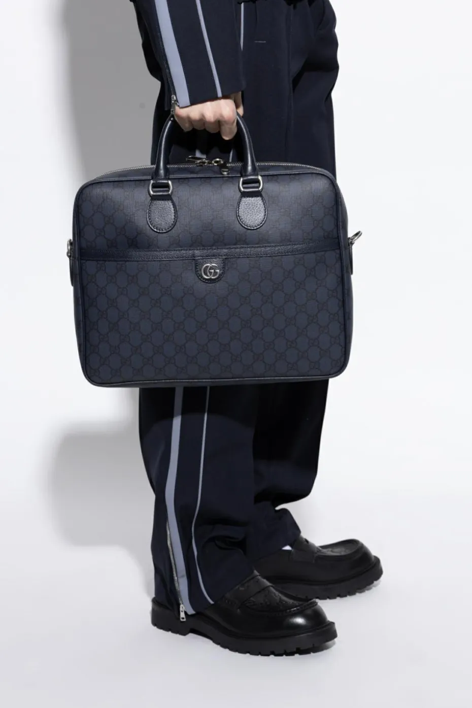 Gucci NAVY BLUE Monogram briefcase