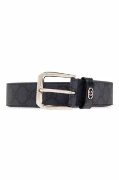 Gucci NAVY BLUE Monogrammed belt