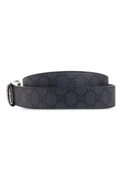 Gucci NAVY BLUE Monogrammed belt