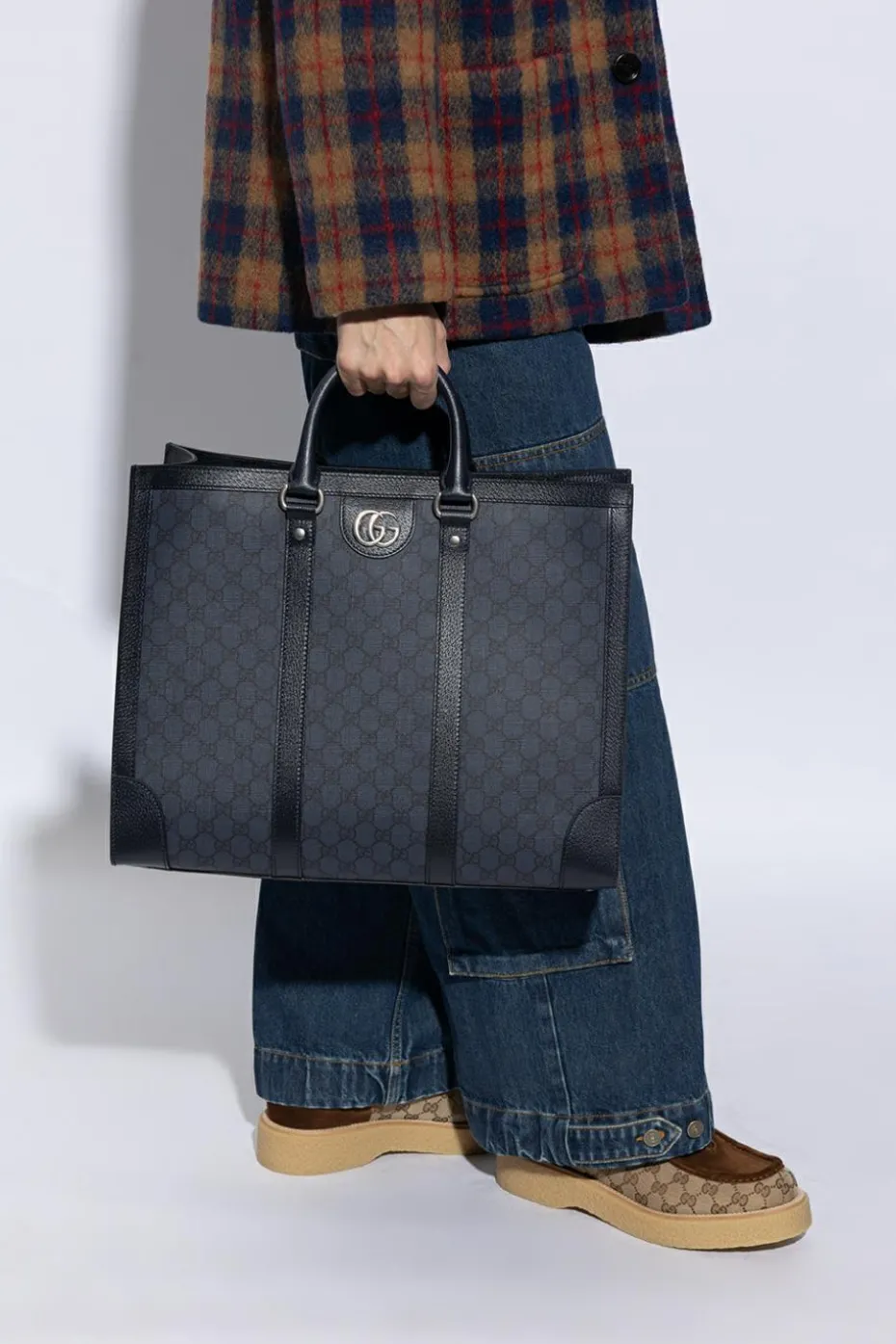 Gucci NAVY BLUE ‘Ophidia Large’ shopper bag