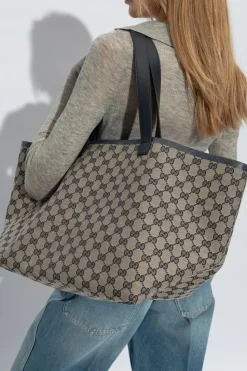 Gucci NAVY BLUE ‘Original GG Medium’ Shopper Bag