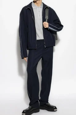 Gucci NAVY BLUE Pants with sewn-in zippers in the legs