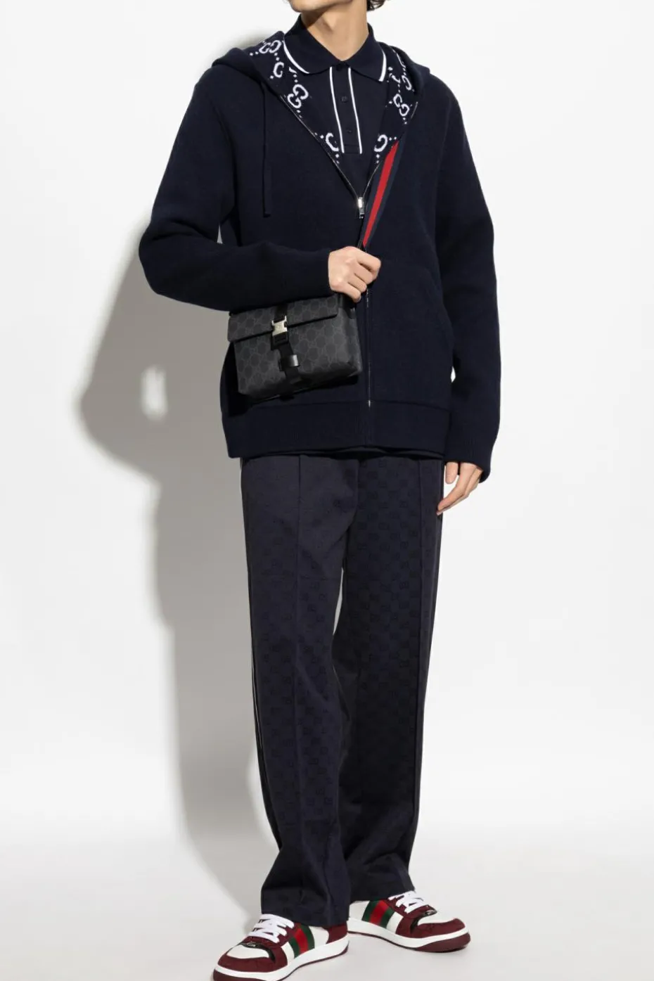 Gucci NAVY BLUE Reversible wool sweater
