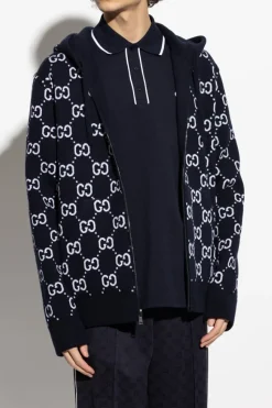 Gucci NAVY BLUE Reversible wool sweater