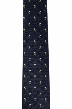 Gucci NAVY BLUE Silk tie