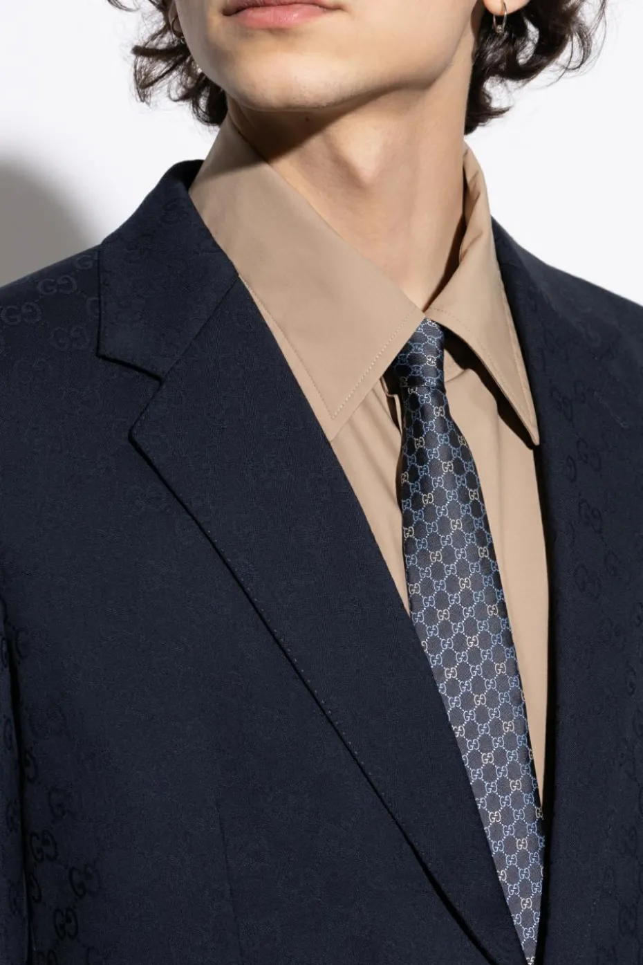 Gucci NAVY BLUE Silk tie