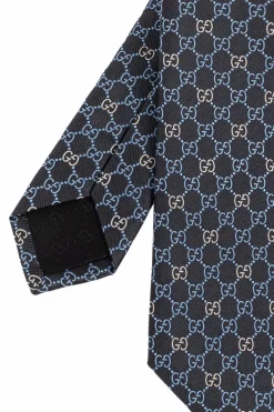 Gucci NAVY BLUE Silk tie