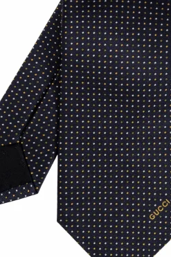 Gucci NAVY BLUE Silk tie