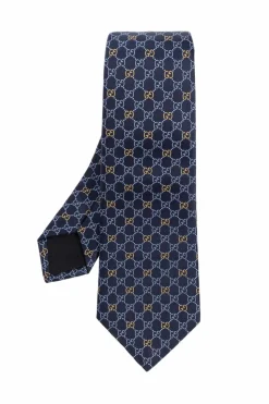 Gucci NAVY BLUE Silk tie