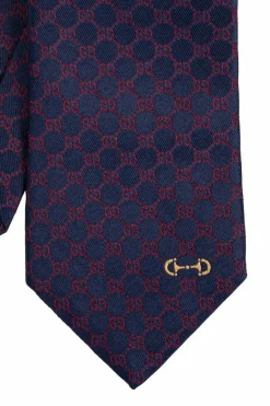 Gucci NAVY BLUE Silk tie