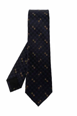 Gucci NAVY BLUE Silk tie