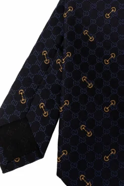 Gucci NAVY BLUE Silk tie