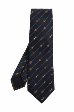 Gucci NAVY BLUE Silk tie