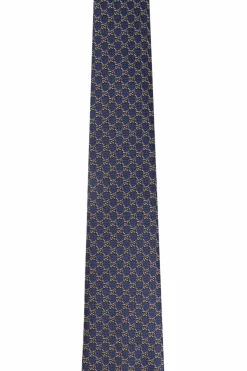 Gucci NAVY BLUE Silk tie with monogram