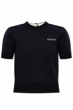 Gucci NAVY BLUE Top with logo