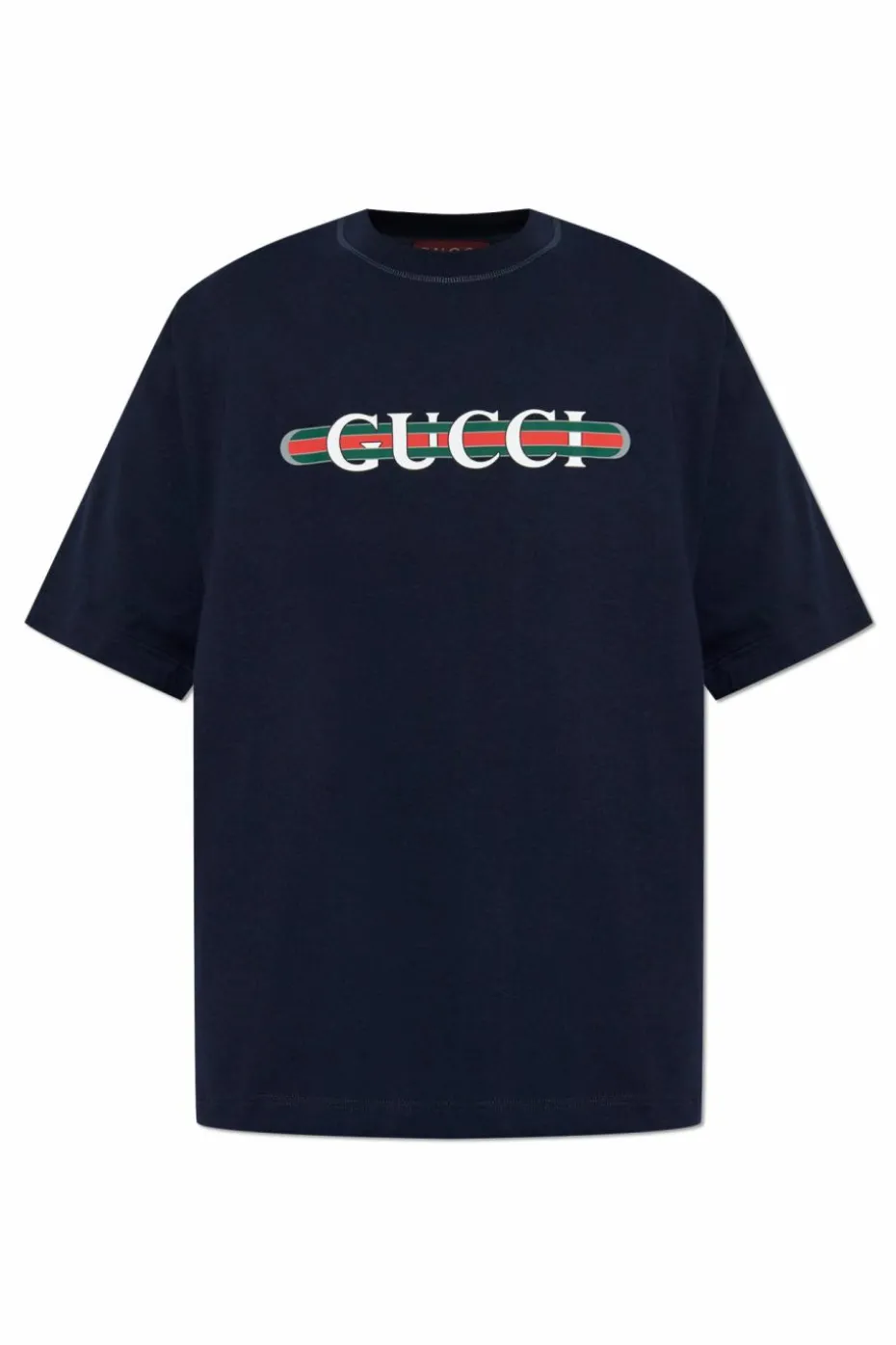 Gucci NAVY BLUE T-shirt with logo