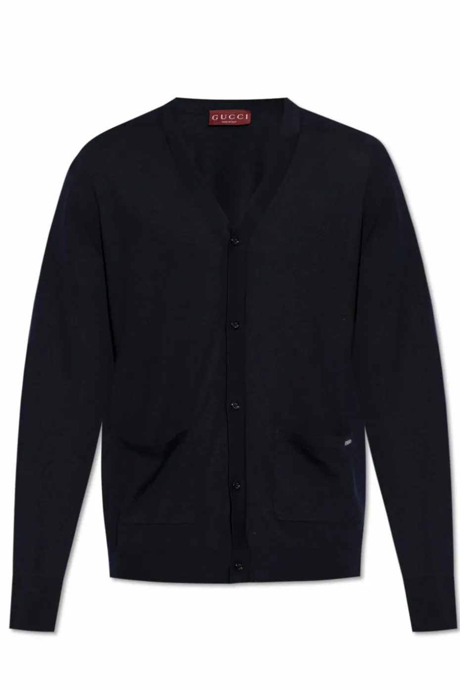 Gucci NAVY BLUE Wool cardigan with pockets