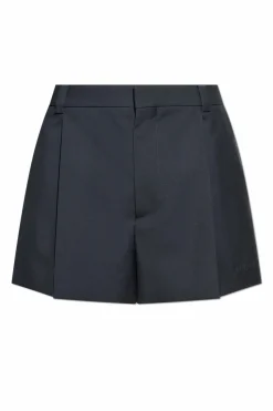 Gucci NAVY BLUE Wool shorts with logo