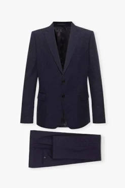 Gucci NAVY BLUE Wool suit with GG pattern