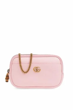 Gucci PINK ‘Double G Super Mini’ shoulder bag