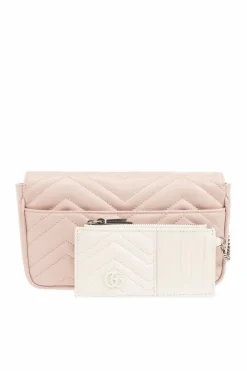 Gucci PINK ‘GG Marmont Mini’ shoulder bag