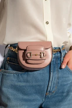 Gucci PINK ‘Horsebit 1955’ belt bag