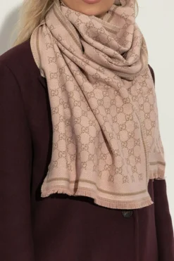 Gucci PINK Scarf with monogram