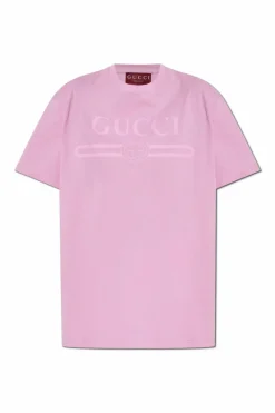 Gucci PINK T-shirt with logo