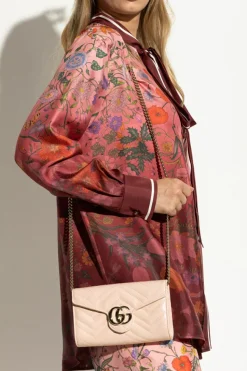 Gucci PINK Wallet on chain "GG Marmont"