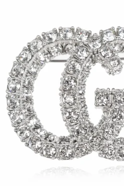 Gucci SILVER Brooch in the shape of a logo