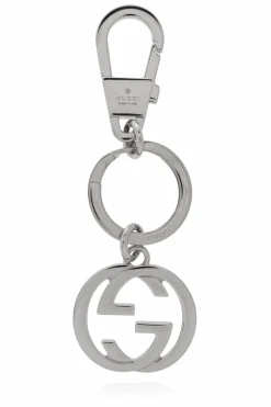 Gucci SILVER Keychain with logo