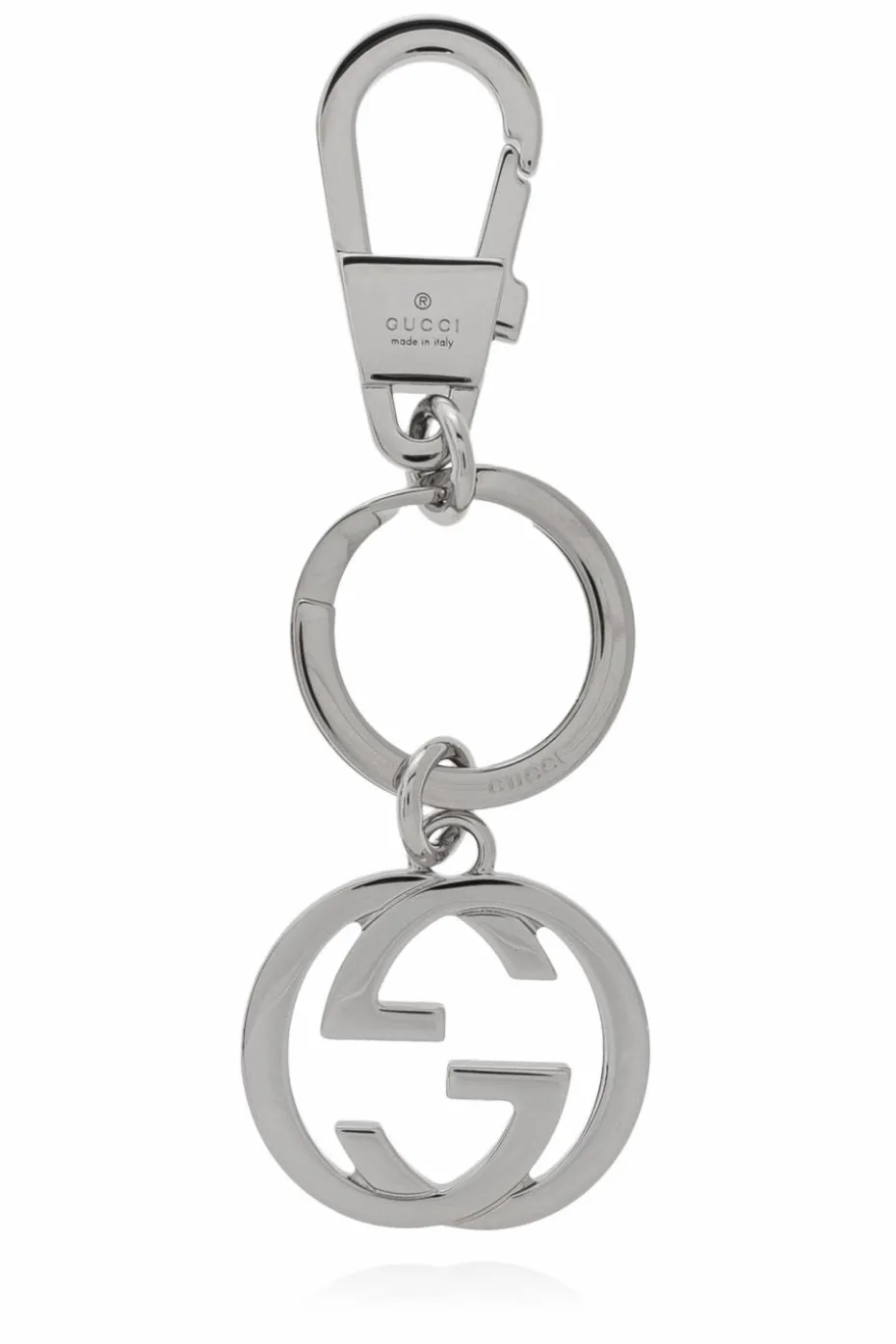 Gucci SILVER Keychain with logo
