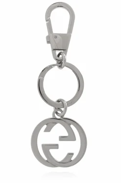 Gucci SILVER Keychain with logo