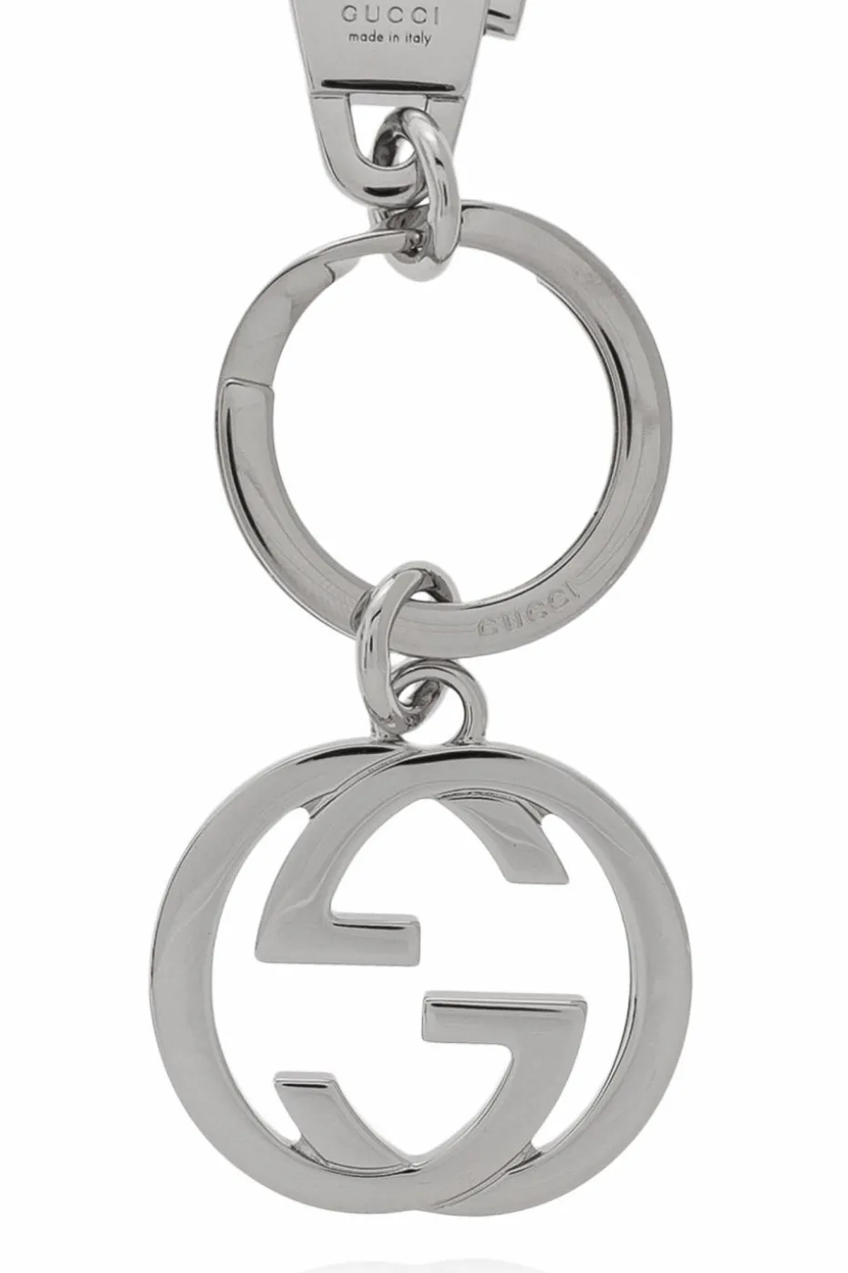 Gucci SILVER Keychain with logo