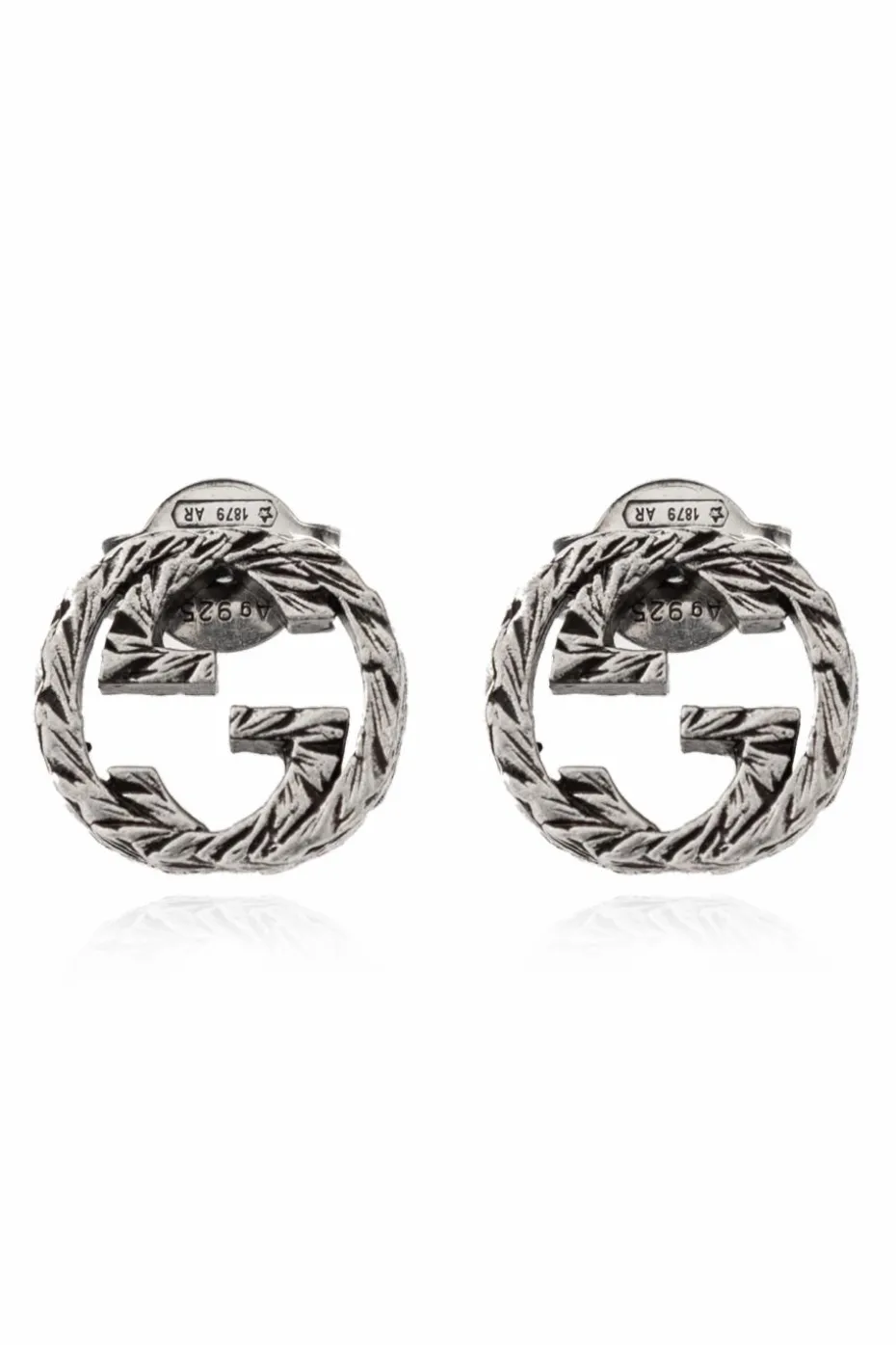 Gucci SILVER Logo-shaped earrings