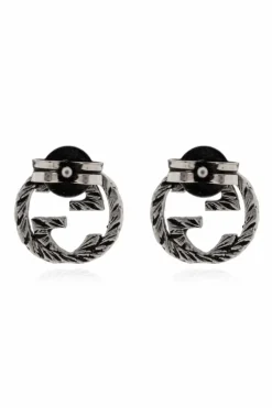 Gucci SILVER Logo-shaped earrings