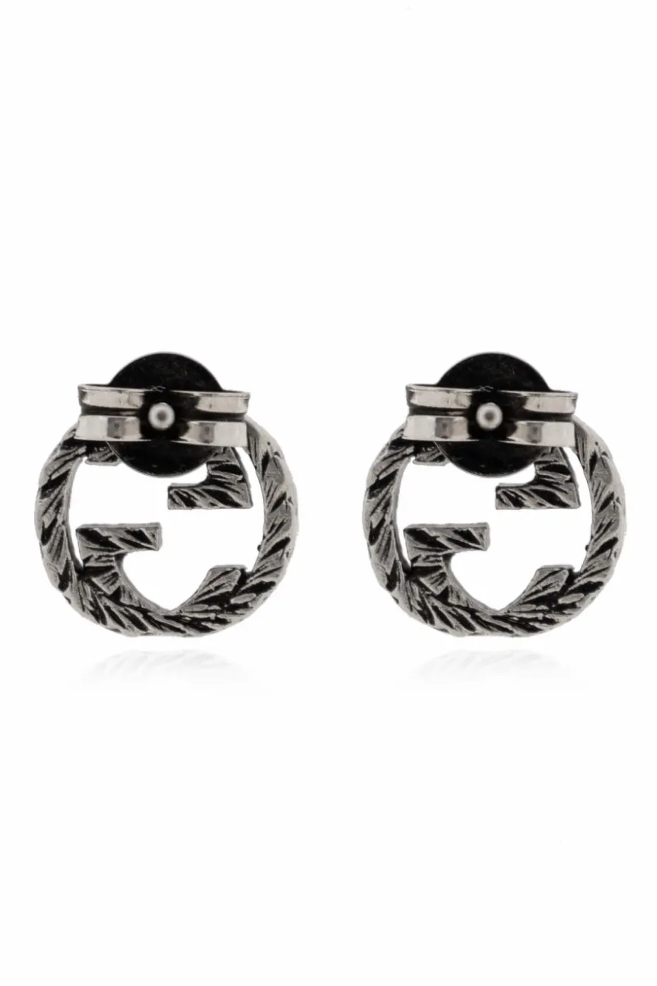 Gucci SILVER Logo-shaped earrings