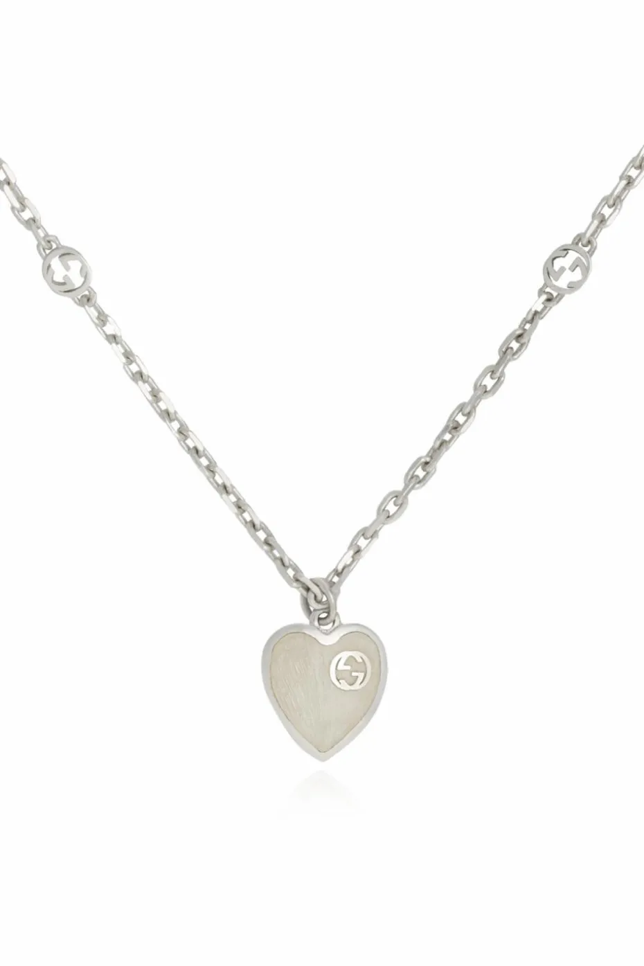 Gucci SILVER Necklace with logo