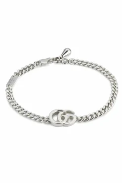Gucci SILVER Silver bracelet with logo-shaped charm