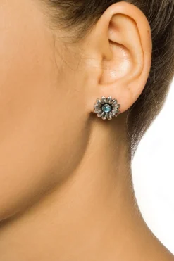 Gucci SILVER Silver earrings in the shape of a logo and a flower.