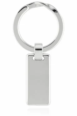 Gucci SILVER Silver keychain with logo