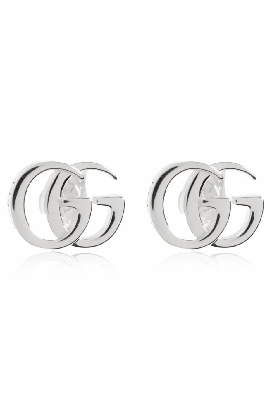 Gucci SILVER Silver logo-shaped earrings