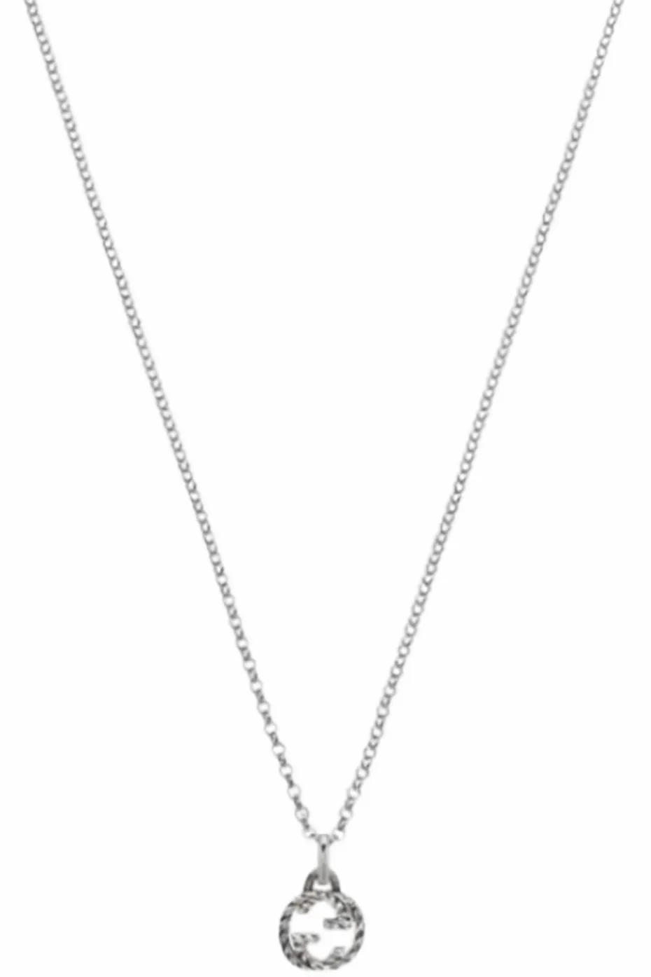 Gucci SILVER Silver necklace with logo-shaped pendant