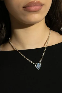 Gucci SILVER Silver necklace with heart-shaped pendant