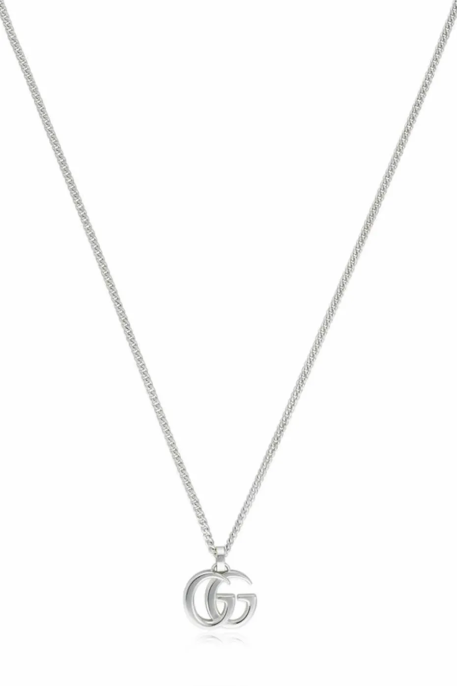 Gucci SILVER Silver necklace with logo-shaped pendant