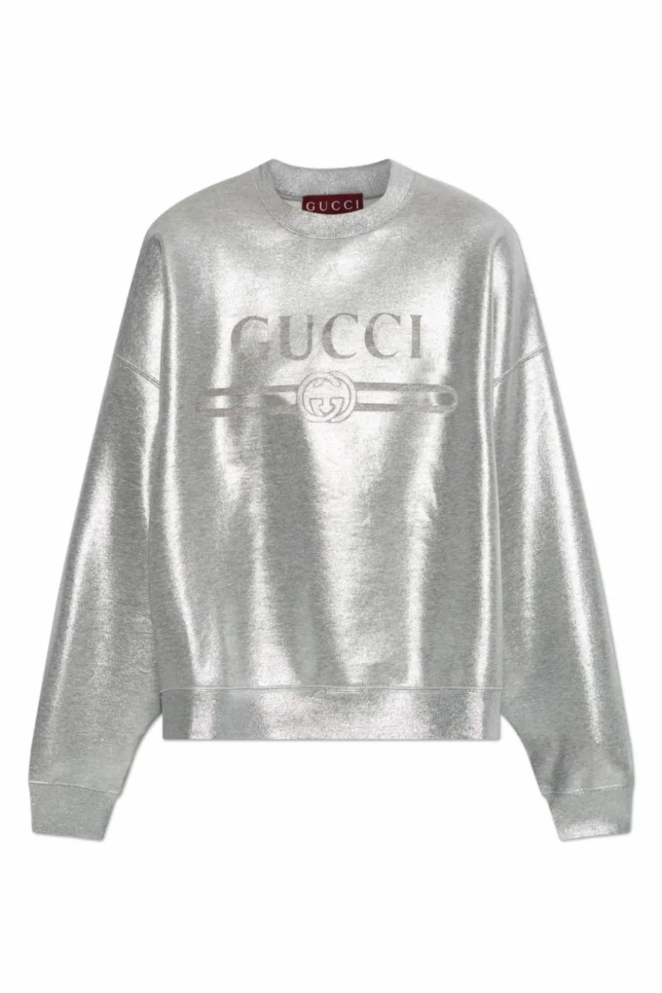 Gucci SILVER Sweatshirt with lurex thread