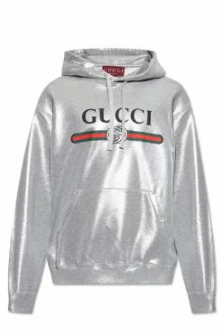 Gucci SILVER Sweatshirt with Lurex thread
