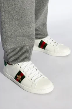 Gucci WHITE 'Ace' leather sneakers